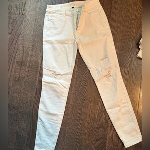 White House Black Market Ankle Jeans with lace cut out